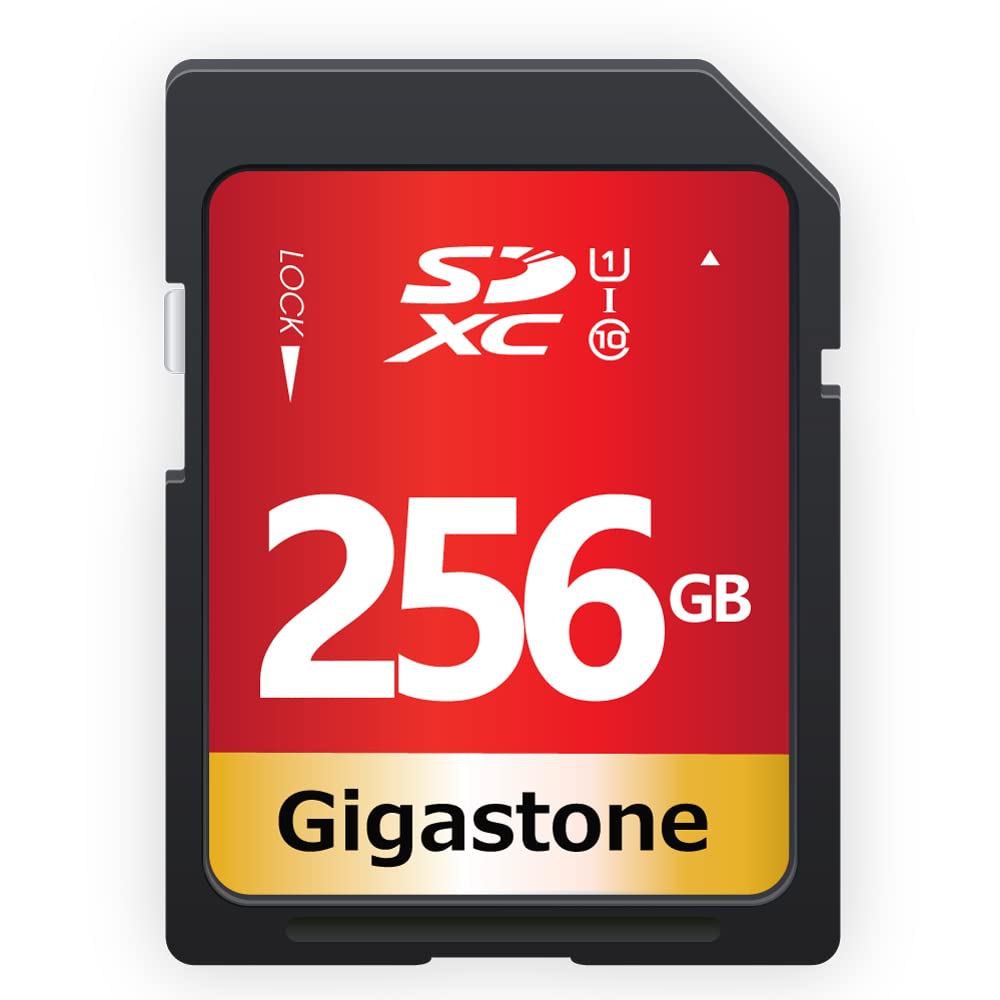  [AUSTRALIA] - [Gigastone] 256GB SD Card UHS-I U1 Class 10 SDXC Memory Card High Speed Full HD Video Canon Nikon Sony Kodak Olympus Panasonic Digital Camera, with 1 Mini case SD 256GB U1 1-Pack