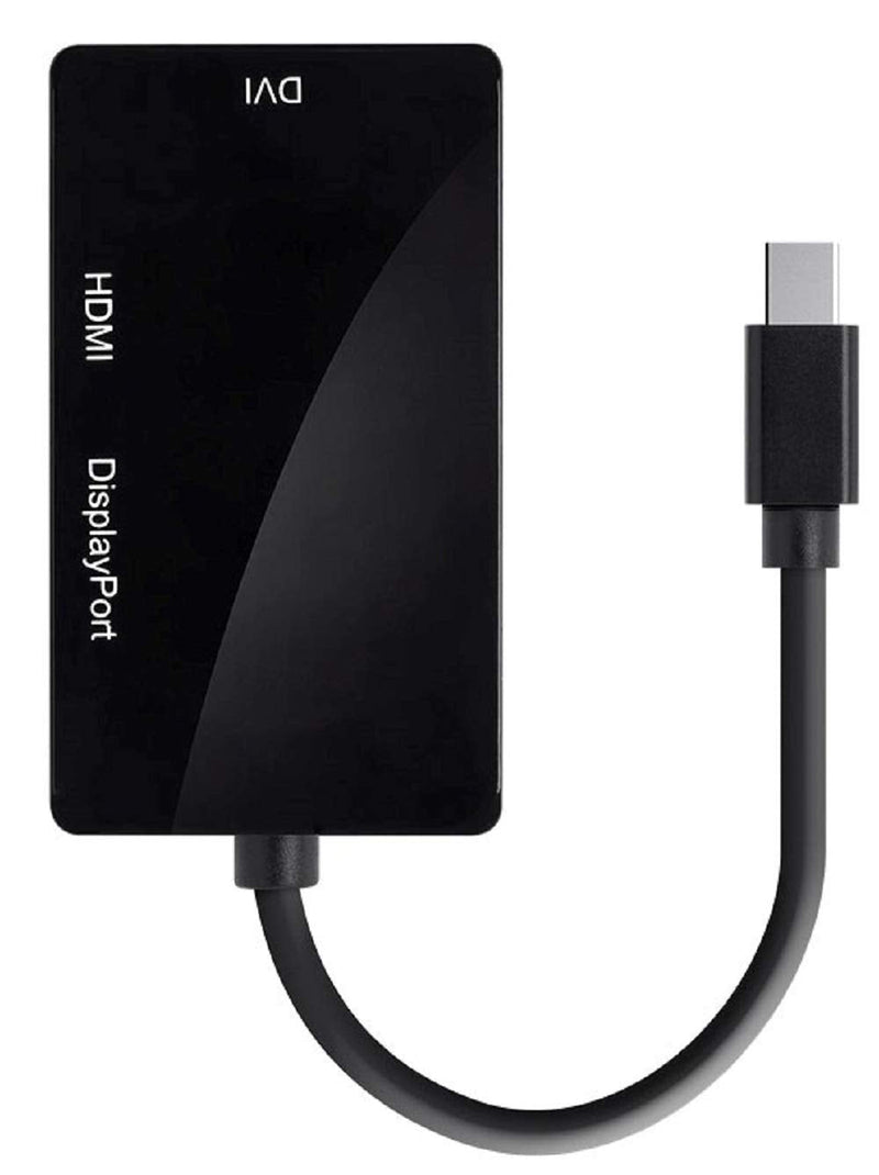  [AUSTRALIA] - Monoprice Mini DisplayPort 1.1 to HDMI, DVI & DisplayPort Adapter, Black (112744)