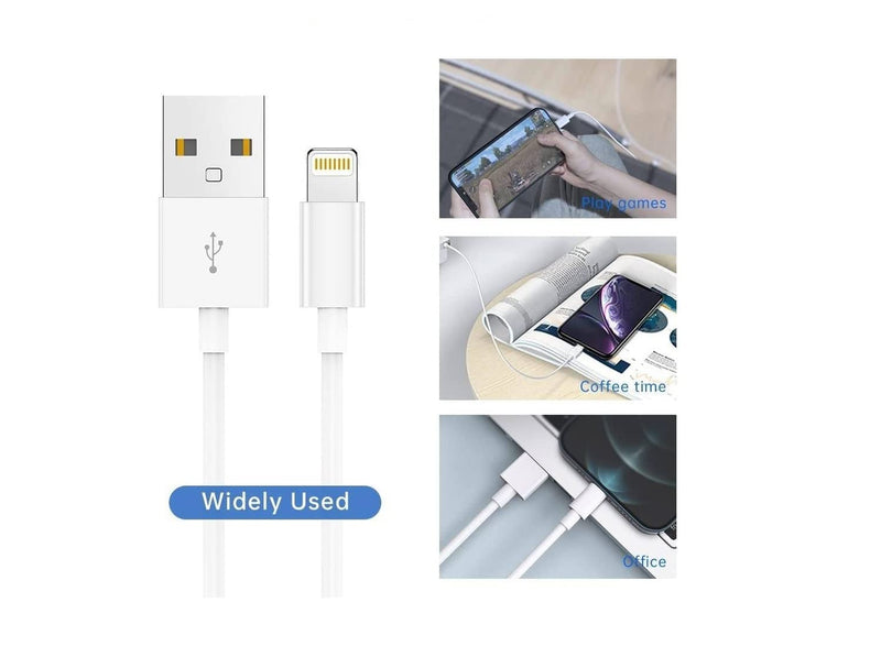  [AUSTRALIA] - 1Pack Apple Original Charger [Apple MFi Certified] Lightning to USB Cable Compatible iPhone Xs Max/Xr/Xs/X/8/7/6s/6plus/5s,iPad Pro/Air/Mini,iPod Touch(White 2M/6.6FT) Original Certified