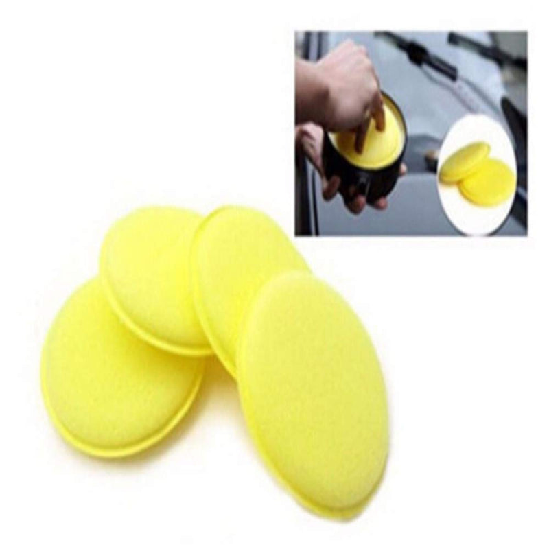  [AUSTRALIA] - VORCOOL 6pcs Wax Applicator Foam Sponge Polish Pad Ultra-soft Cleaning Tool for Clean Car Vehicle Auto Glass(Yellow)