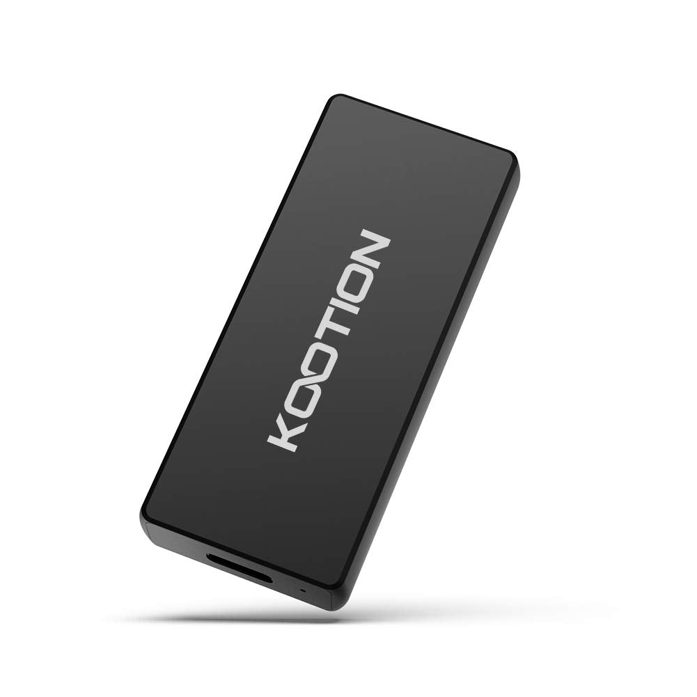  [AUSTRALIA] - KOOTION External SSD Hard Drive 120GB Portable SSD USB-C Solid State Drive Up to 540MB/s, USB 3.1 Mini Aluminum Gaming Hard Drive for Laptop/MacBook/Game Console, Black, 120GB