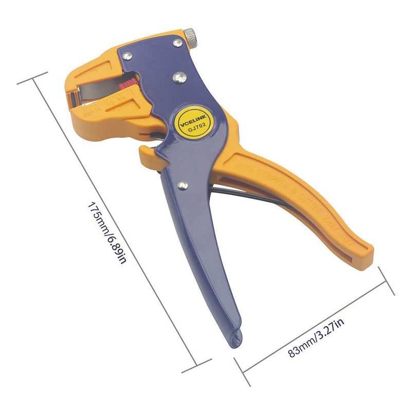  [AUSTRALIA] - VCELINK Automatic Wire Stripper and Cutter, Professional 2 in 1 Adjustable Electrical Cable Wire Stripping Tool&Eagle Nose Pliers (7-Inch)