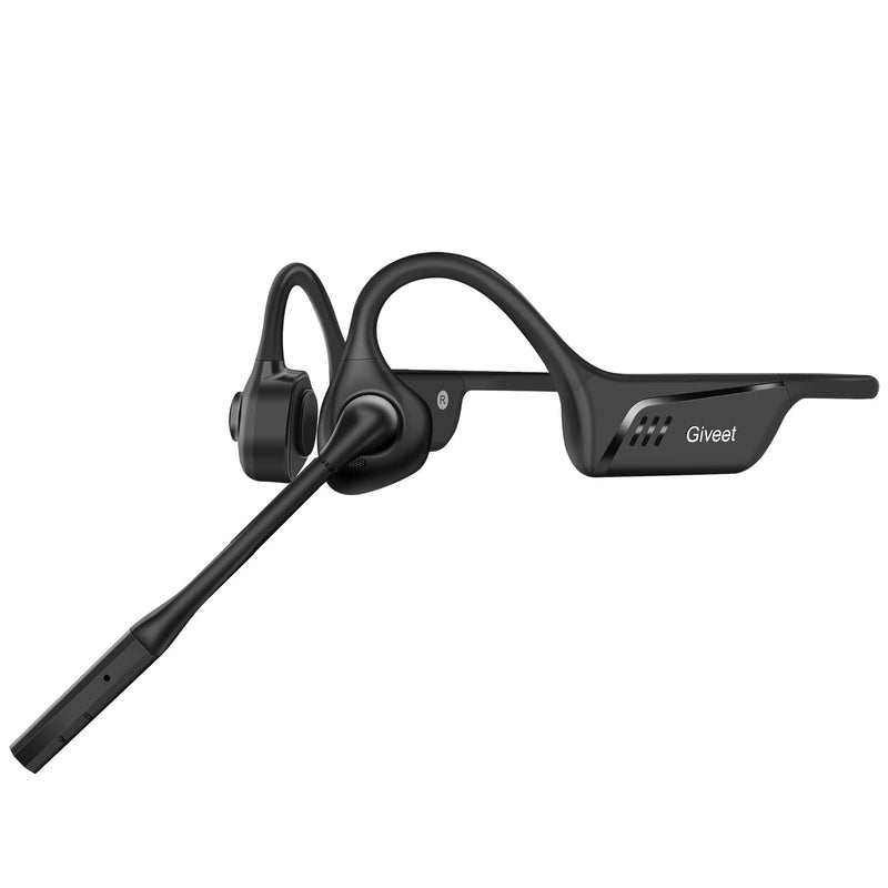  [AUSTRALIA] - Giveet Bluetooth Headset with Microphone, aptX-HD/LL Wireless Headset with Mute Button for Phone Computer Laptop PC, Noise Canceling Open Ear Headphones for Office Home Working Driving, 16Hrs Playtime G3