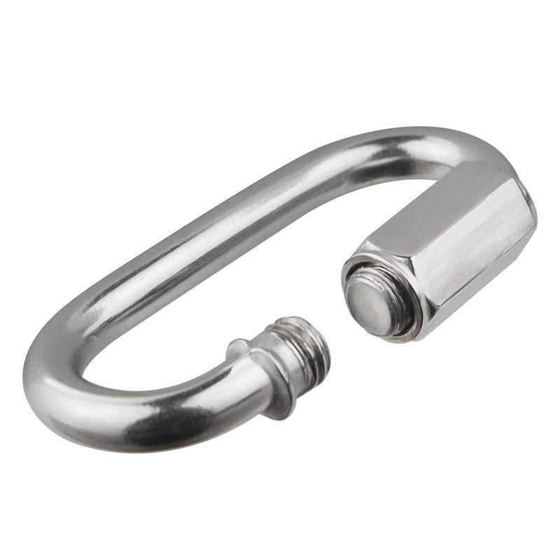  [AUSTRALIA] - BNYZWOT 304 Stainless Steel Quick Links D Shape Locking Quick Chain Repair Links M5 3/16 inch Pack of 15