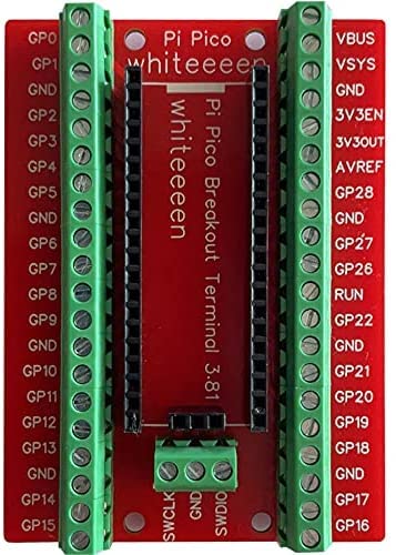  [AUSTRALIA] - whiteeeen pi pico Breakout Terminal 3.81 for Raspberry pi pico Board… (2 pcs) 2 pcs