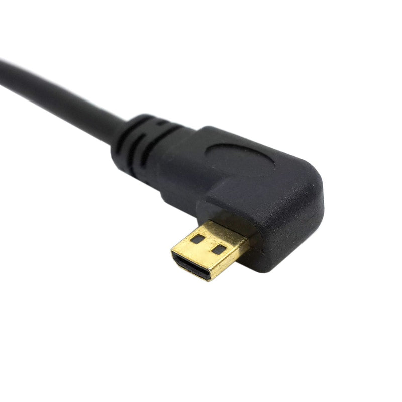 CY Right Angled 90 Degree Micro HDMI to HDMI Male HDTV Cable 150cm for Cell Phone & Tablet 1.5m - LeoForward Australia