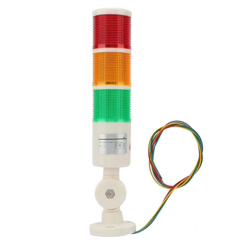  [AUSTRALIA] - 24VDC Industrial Machine Signal Light, Red Green Orange Column LED Indicator Alarm Round Tower Light Warning Light