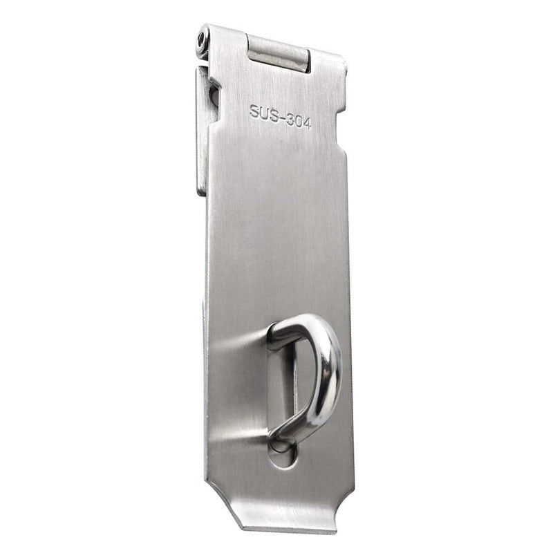  [AUSTRALIA] - Alise 2Pcs Padlock Hasp Door Clasp Hasp Lock Latch SUS 304 Stainless Steel Brushed Nickel 5 Inch