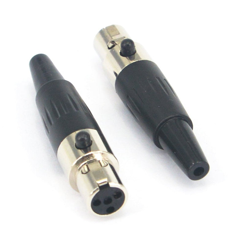  [AUSTRALIA] - onelinkmore Mini XLR TA4F 4Pin Female Audio Connector Microphone Cable Socket Adapter Mini XLR Jack,4 Pin for Pro Microphones Pack of 2