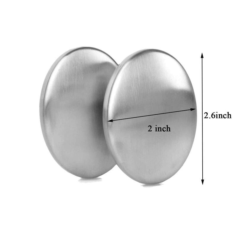  [AUSTRALIA] - MOOZON 2 PCS Stainless Steel Soap, Magic Metal Odor Remover Bar Eliminating Smells Like Fish Onion Garlic Scents from Hands and Skin