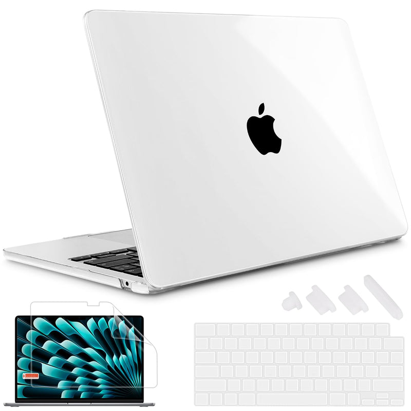  [AUSTRALIA] - May Chen MacBook Air 15 inch M2 Case A2941 2023 Release, Plastic Hard Shell Case with Keyboard Cover & Screen Protector for MacBook Air 15 M2 Chip & Liquid Retina Display Touch ID - Crystal Clear