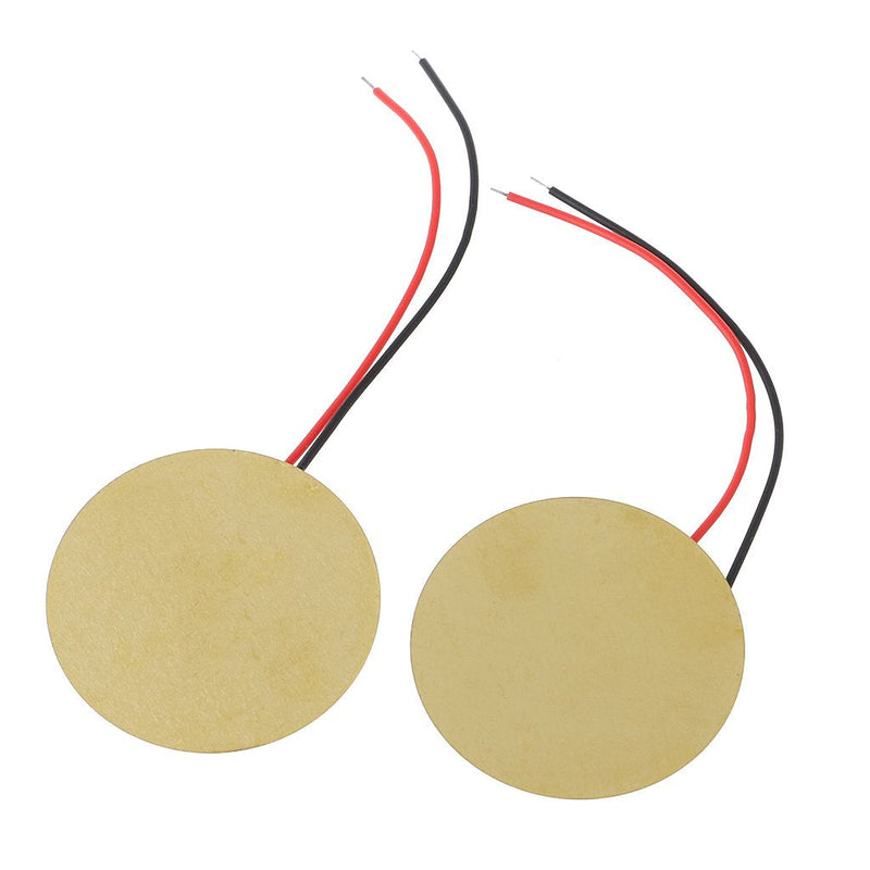  [AUSTRALIA] - BIlinli 10pcs 35mm Piezo Pickup Piezo Amplifier Discs Piezo Elements Buzzer Sounder Sensor Trigger Drum Disc + Wire Copper Piezo Discs