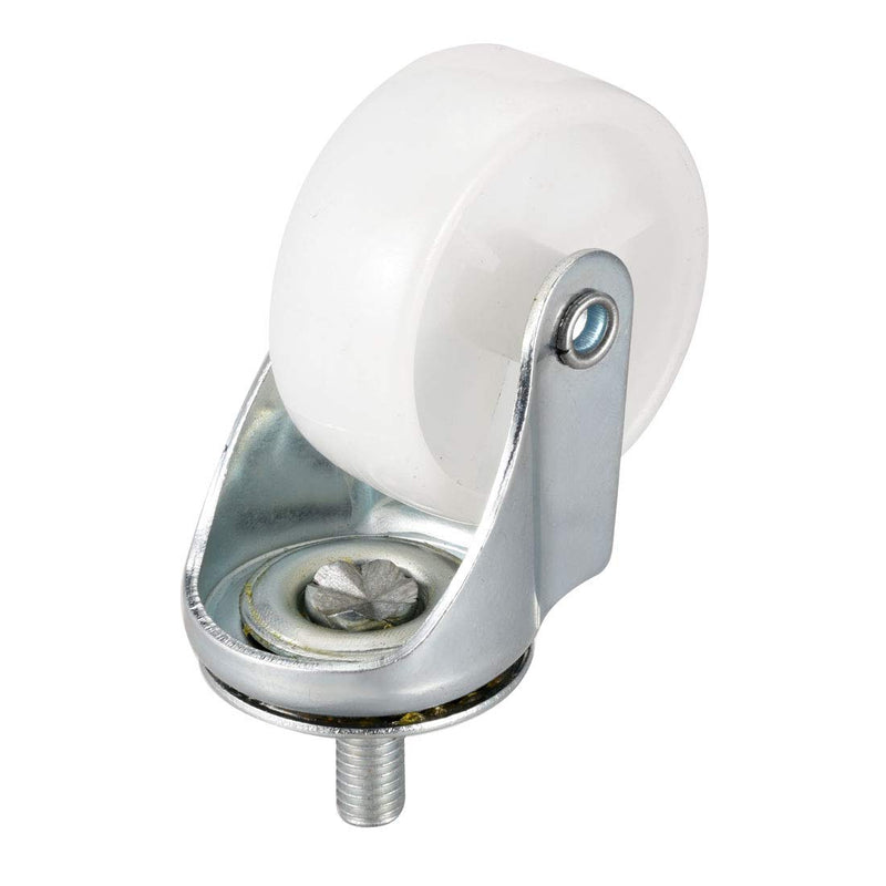  [AUSTRALIA] - uxcell 2 Inch Swivel Caster Wheels PP 360 Degree Threaded Stem Caster Wheel M8 x 15mm, 198lb Total Load Capacity, Pack of 4