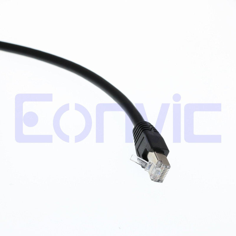  [AUSTRALIA] - Eonvic M12 to RJ45 8Pin Male Gigabit Cognex Industrial Camera High Flex Cables 3M