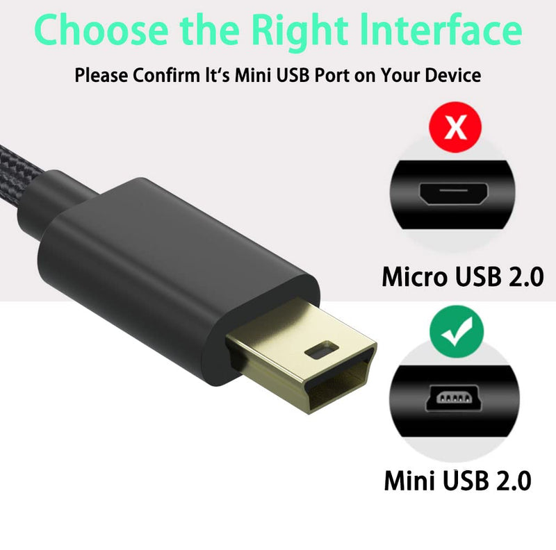  [AUSTRALIA] - Camera USB Cable,Braided Mini USB Data Transfer Cord for Canon Rebel/PowerShot/EOS/DSLR/ELPH Digital Cameras,SCOVEE Camcorder Wire for Canon Rebel,Vixia PC Computer Interface Charger Replacement 3FT