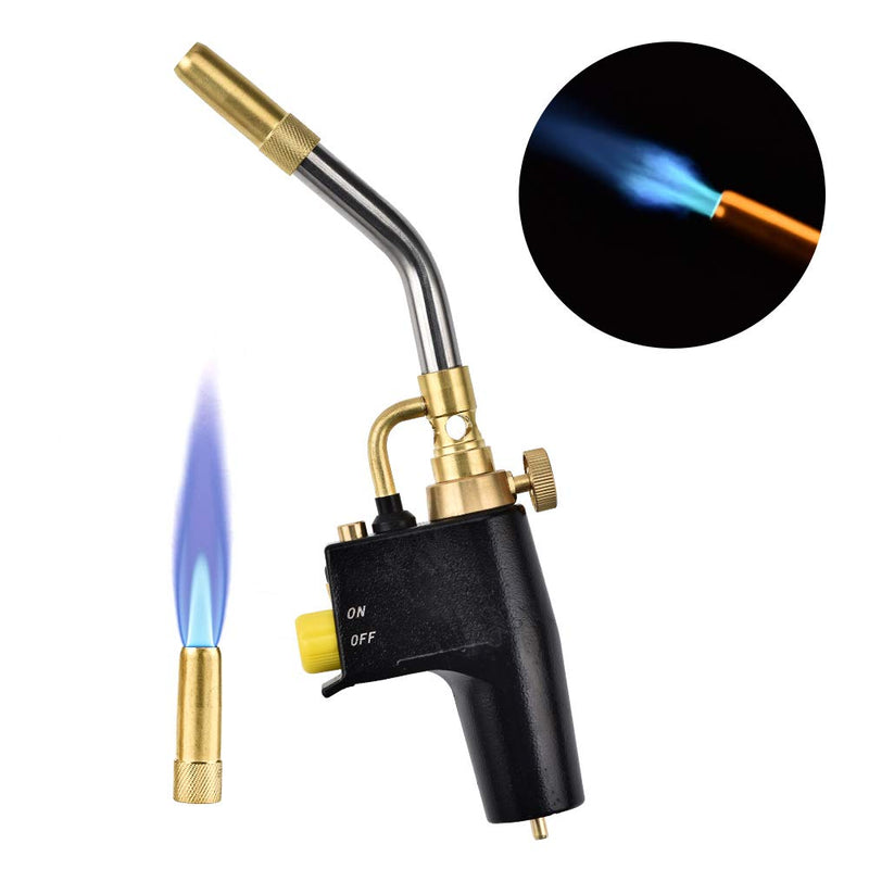  [AUSTRALIA] - SEAAN Propane MAPP Torch with 3 Tips Gas Trigger-Start Torch/Self-Lighting Swirl Style, Swirl Flame Tip for all Soldering and Brazing Applications