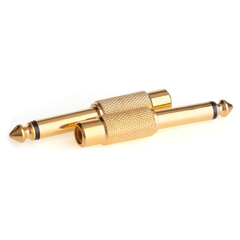 1/4 to RCA, NANYI- RCA to 1/4 Adapter RCA Female to 6.35mm 1/4 inch Male Mono TS Interconnect Audio Adapter Conversion Plug Adaptor Gold Plated-4 Pack 6.35M-RCA F-Gold-4Pack - LeoForward Australia
