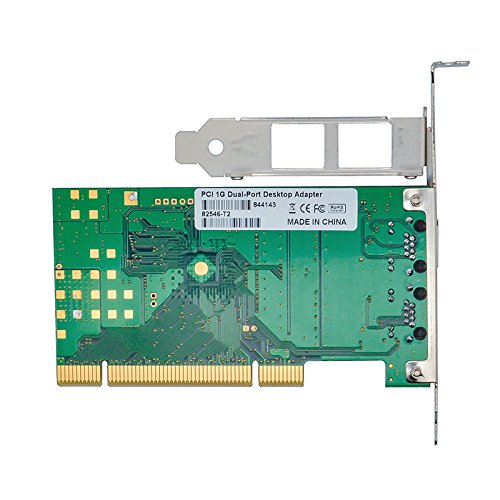  [AUSTRALIA] - Jeirdus with Intel Chipset 82546 Dual Port Gigabit 8492MT PCI Server Network Card 1000M RJ45 NIC Ethernet Desktop Adapter 82546-T2