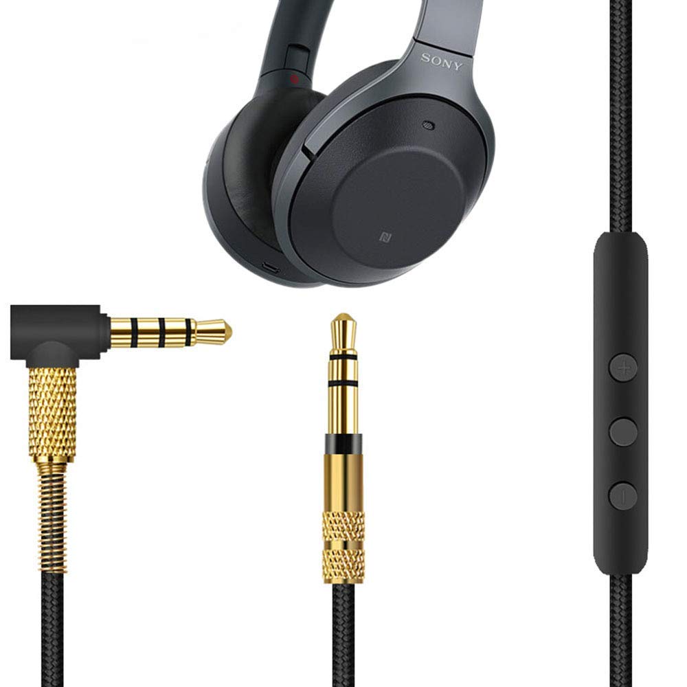  [AUSTRALIA] - Esimen Microphone Audio Cable Compatible for Sony WH-1000xm5 WH-1000xm4 WH-1000xm3 WH-ch510 WH-ch710n WH-ch700n WH-1000xm WH-xb910n Wireless Headphones Aux Headphone Audio Cable Cord Black+Gold