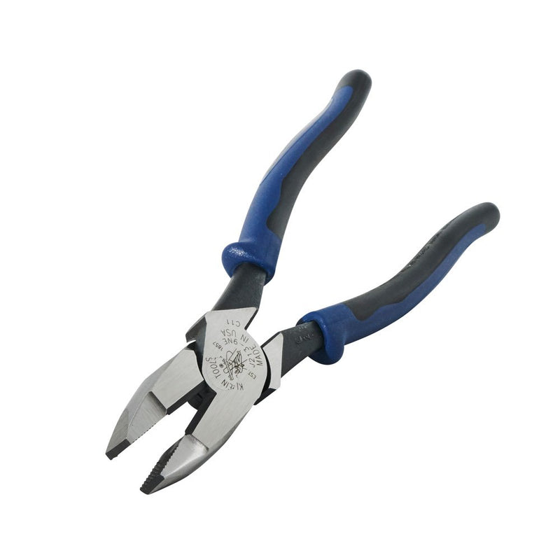  [AUSTRALIA] - Side Cutter Linemans Pliers, High Leverage, 9-Inch, Streamlined Design, Color Coded Klein Tools J213-9NE