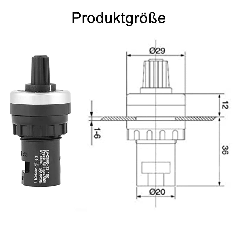  [AUSTRALIA] - 3pcs 10k Potentiometer Panel Mount VSD VFD Variable Speed for Frequency Inverter (3) 3