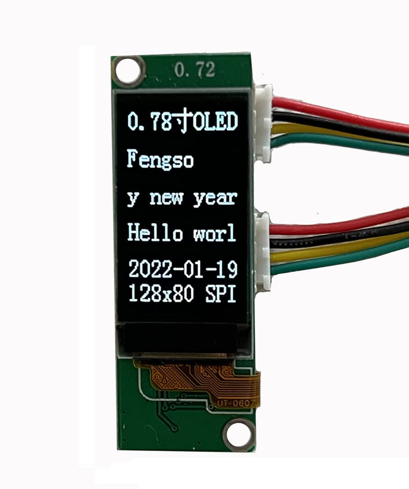  [AUSTRALIA] - 0.78 Inch OLED LCD Display Module Fsuoech 128x80 SPI Serial Port Driver SH1107 Software Ping-Pong Operation Scrolling Display for arduino microPython NodeMCU ESP8266 STM­ 1pc OLED module