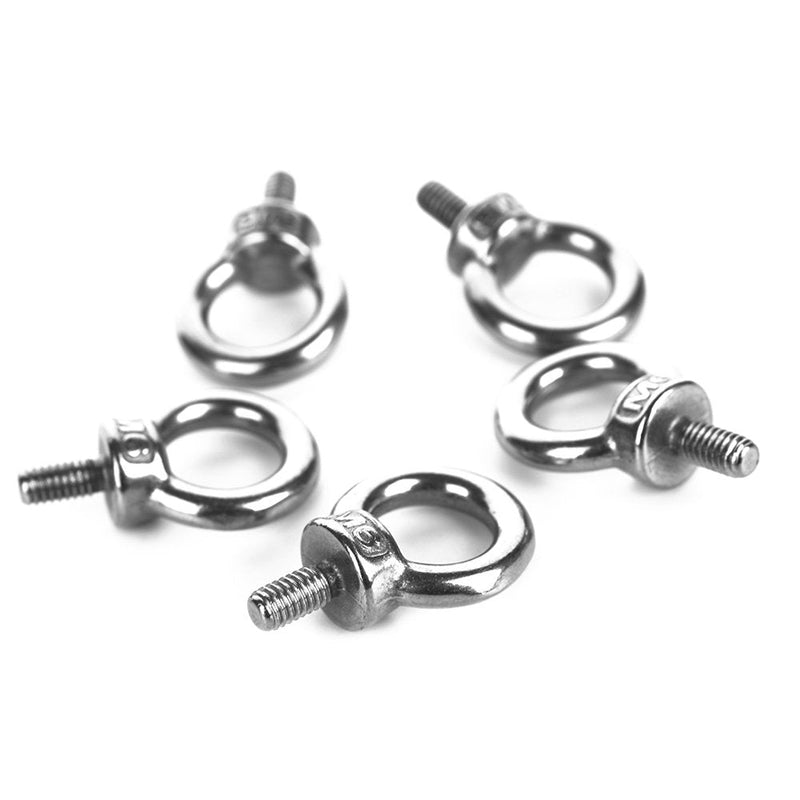  [AUSTRALIA] - Eowpower 5Pcs M6 Male Thread Machinery Shoulder Lifting Ring Eye Bolt
