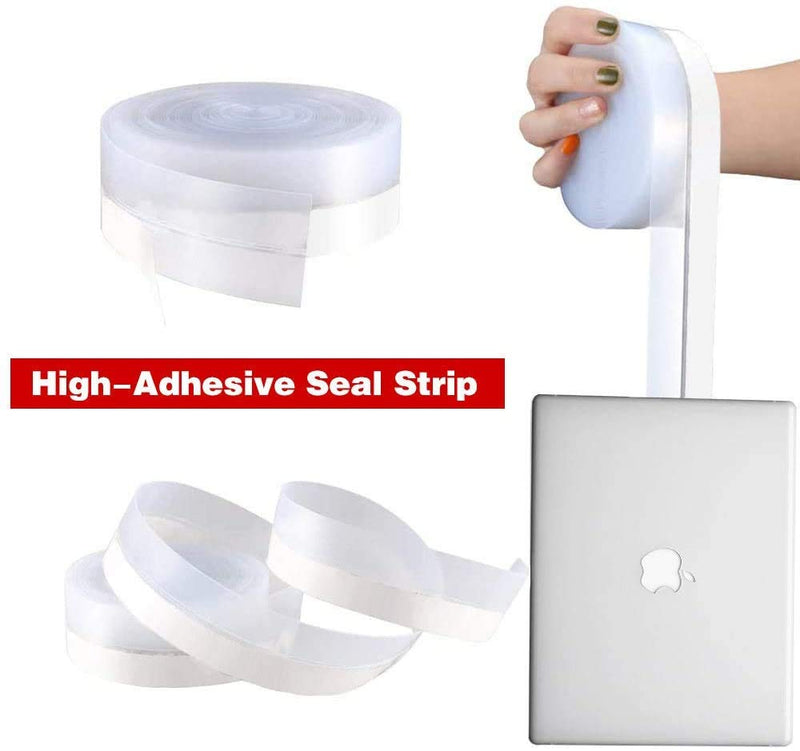  [AUSTRALIA] - Weather Stripping Door Seal Strip,8M/26ft Door Strip Bottom for Doors Silicone Sealing Sticker Adhesive for Doors and Windows Gaps of Anti-Collision Silicone (25MM, Transparent) 25MM