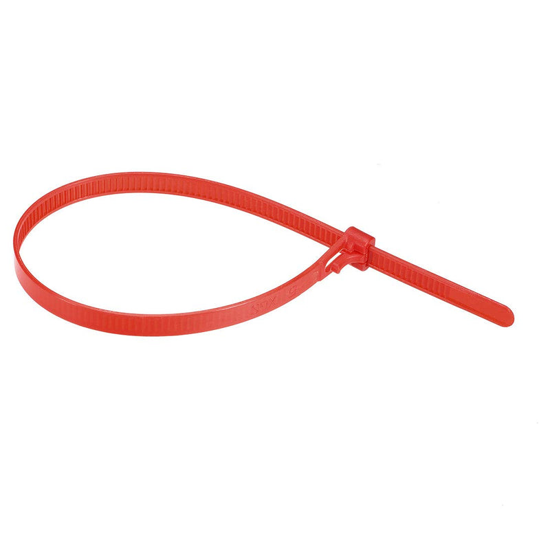  [AUSTRALIA] - uxcell 40pcs Reusable Cable Ties 18 Inch x 0.3 Inch Adjustable Nylon Zip Ties Wraps Red