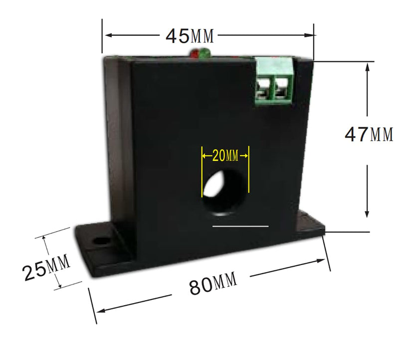  [AUSTRALIA] - Current Sensing Relay AC Current Sensing Switch 0-200A Normally Closed Amp Sensor Monitoring Relay (M3086) M3086