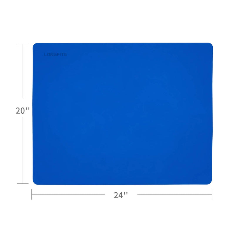  [AUSTRALIA] - Silicone Baking Mat Extra Large 24''x20'' for Dough Rolling Pastry Fondant Mat Nonstick and Nonskid Heat Resistent, Countertop Protector, Dining Table Mat and Placemat(Extra Large Size, Blue) Extra Large Size