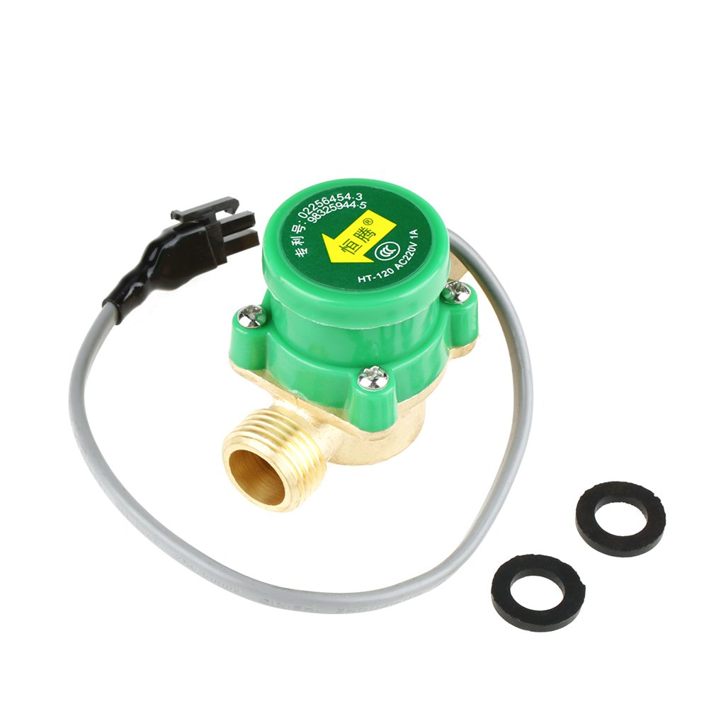  [AUSTRALIA] - HT-120 AC220V 1A Thread Water Pump Switch Flow Sensor for Shower Water Heater (G1/2"-1/2")