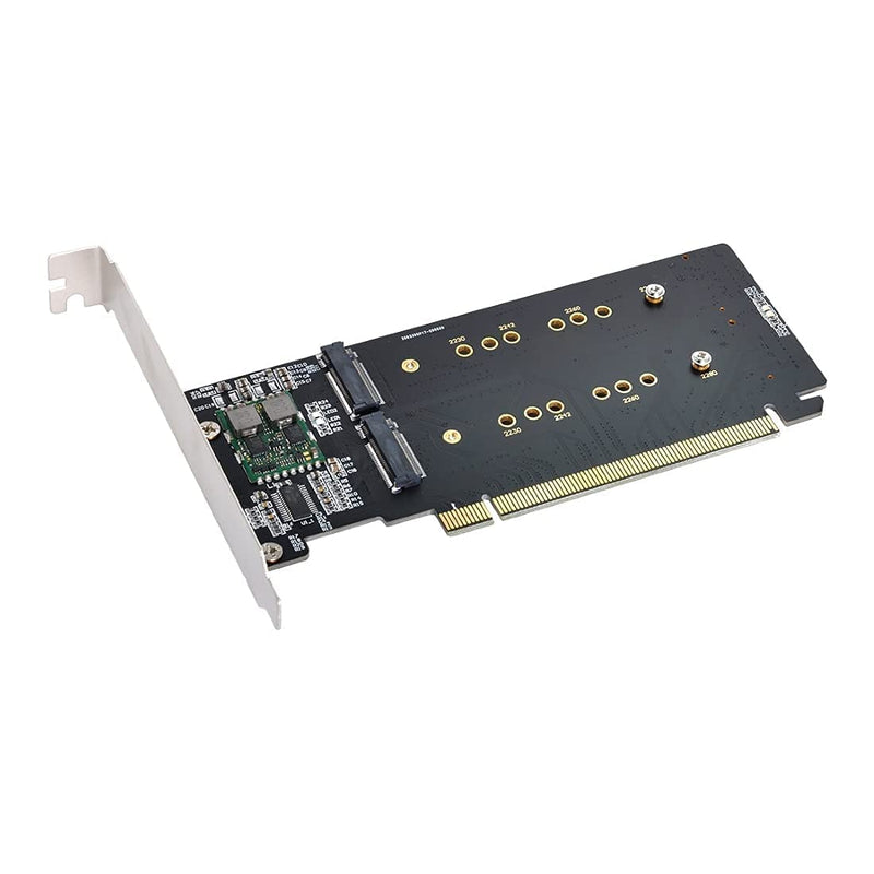  [AUSTRALIA] - Chenyang CY M.2 NVME Gen 3.0 Adapter M.2 NVME AHCI X4 to PCIE Express 3.0 Gen3 X16 Raid Card VROC Raid0 Hyper Adapter Black 4xNVME