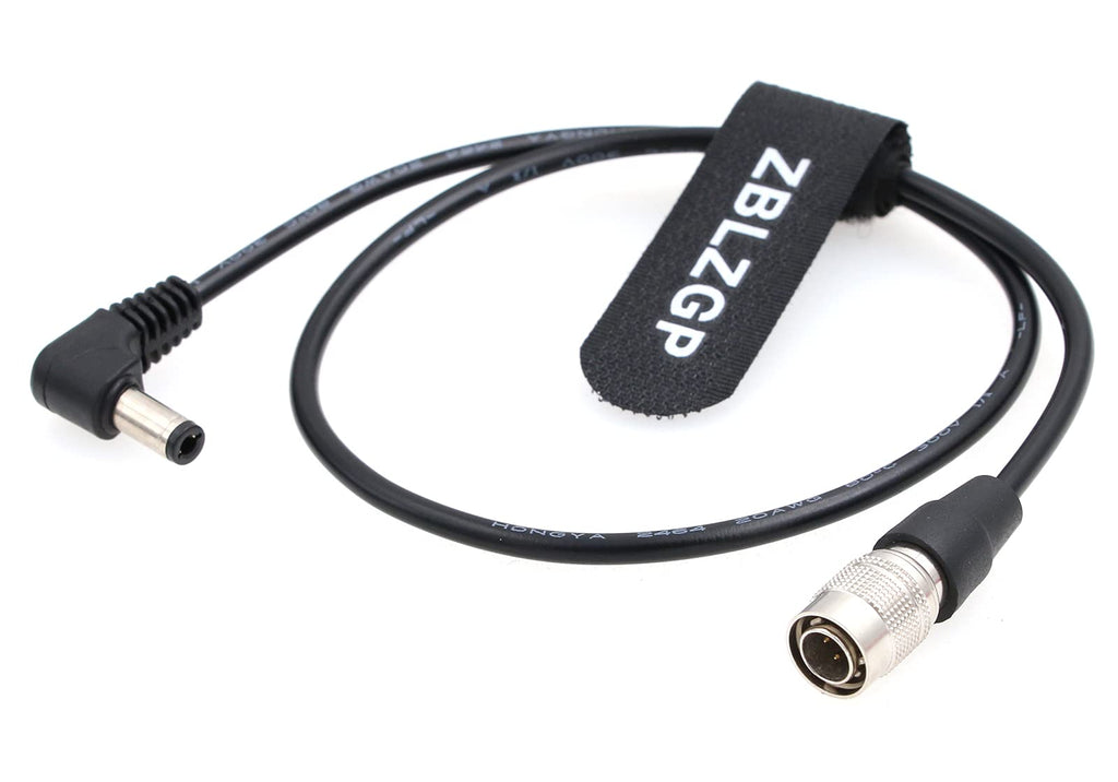  [AUSTRALIA] - ZBLZGP Right Angle 2.5 DC to Hirose 4 Pin Male Power Cable for Zoom F8 / Zoom F4 / Sound Devices / Blackmagic Straight Cable