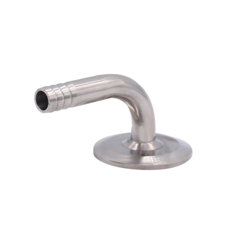  [AUSTRALIA] - DERNORD Sanitary Hose Barb Pipe Fitting 1.5" Tri Clamp ( 50.5MM Ferrule ) 90 Degree Elbow (Tube OD: 1/2"/12MM (1.5 Tri-clamp)) Tube OD: 1/2"/12MM (1.5 Tri-clamp)