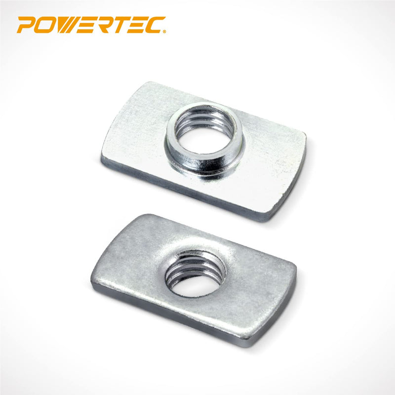  [AUSTRALIA] - POWERTEC QTN1122 5/16"-18 Oval Nuts, 15/16" Long x 17/32" Wide x 3/16" x 3/32" Thick – 20 Pack