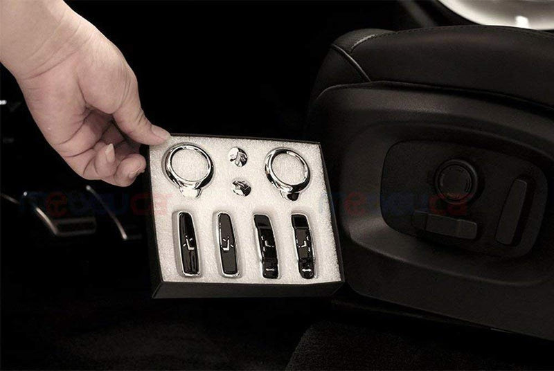  [AUSTRALIA] - YIWANG ABS 8 Pcs Seat Adjustment Button Trim Cover Accessories for Land Rover Discovery Sport EVOQUE Vogue Velar Discovery 5,for Jaguar XE/XF F-Pace