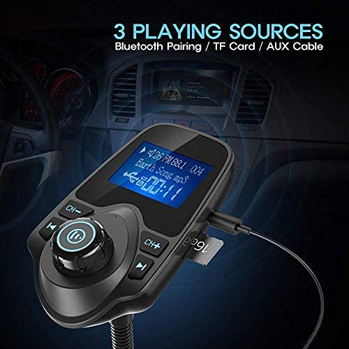  [AUSTRALIA] - Nulaxy KM18 Black Matte Bluetooth Car FM Transmitter & SC03S USB C Car Charger