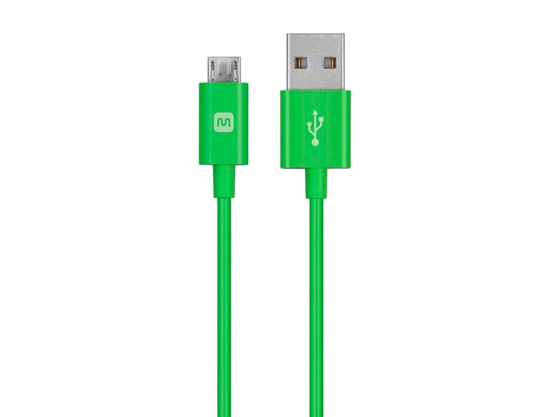  [AUSTRALIA] - Monoprice USB Type-A to Micro Type-B Cable - 6 Feet - Green | 2.4A, 22/30AWG - Select Series 6ft