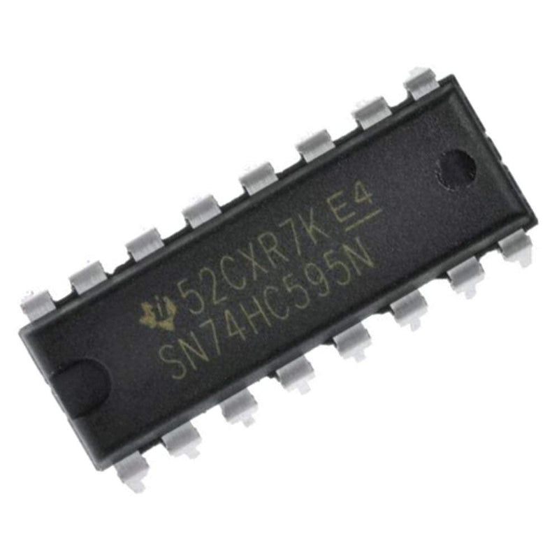  [AUSTRALIA] - 10PCS IC 74HC595 74595 SN74HC595N 8-Bit Shift Register DIP-16 NEW GOOD QUALITY - Black