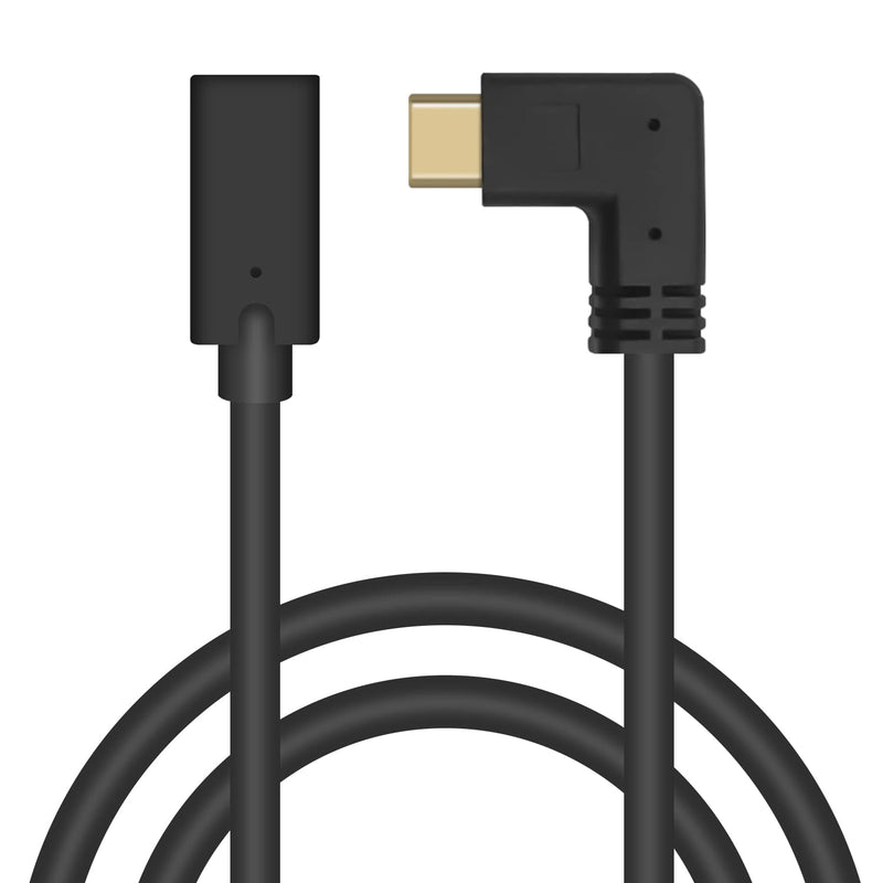  [AUSTRALIA] - Poyicot USB C Extension Cable Right Angle 3.3 Feet, 90 Degree USB C Extender Type C Cord(3A) USB 3.1 Type C Male to Female Fast Charging Cable for MacBook, Samsung (USB-C Right F/M)