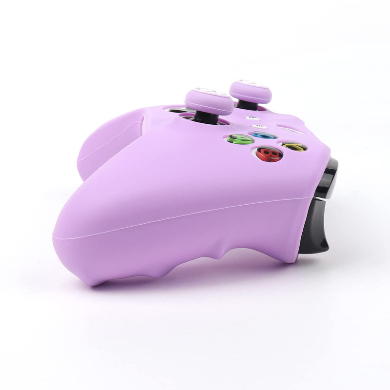  [AUSTRALIA] - RALAN Purple Controller Skin for Xbox One, Anti-Slip Silicone Controller Cover Protector Case Compatible with Xbox One S/X with 6 Thumb Grip. PPurple