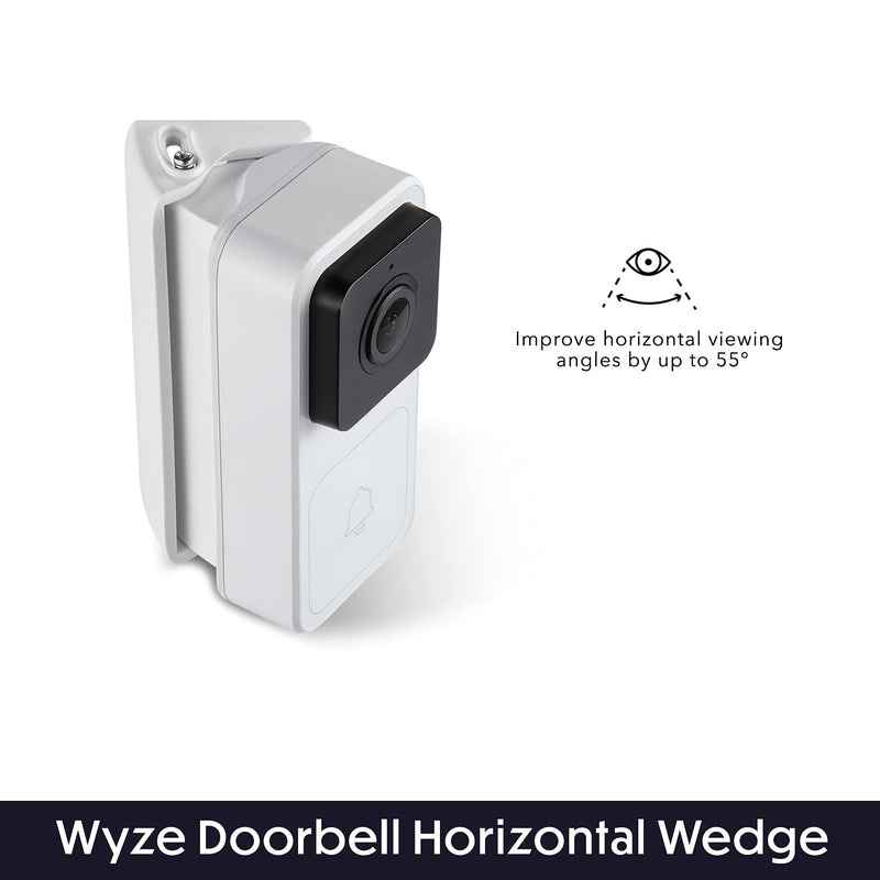  [AUSTRALIA] - Wasserstein Horizontal Adjustable Angle Mount and Wall Plate Compatible with Wyze Video Doorbell - 35° to 55° Adjustment