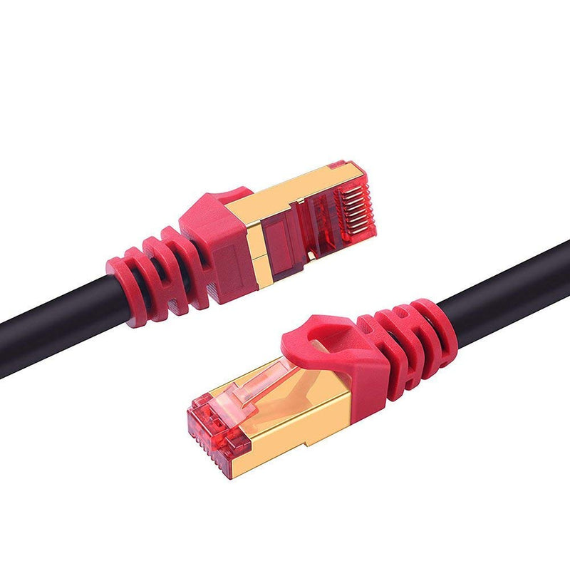 Ethernet Cable 25 ft, ShineKee 26AWG Heavy-Duty Cat7 Networking Cord Patch Cable RJ45 10 Gigabit 600Mhz LAN Wire Cable STP for Modem Router PC Mac Laptop PS2 PS3 PS4 Xbox 25ft - LeoForward Australia