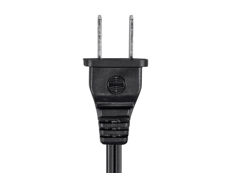 Monoprice AC Power Cord Cable - 3 Feet Without Polarized | 18AWG, 10A (NEMA 1-15P to IEC-320-C7) Black - LeoForward Australia