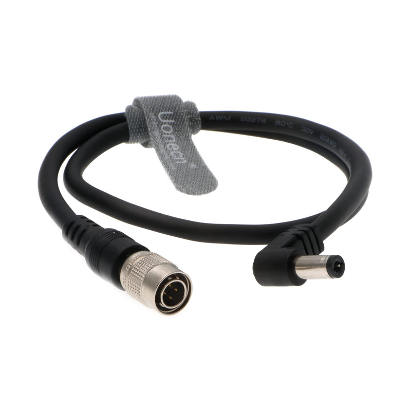  [AUSTRALIA] - Uonecn Power Cable for Sound Devices 633/644/688 For Zoom F8 Right Angle DC to 4 pin hirose male