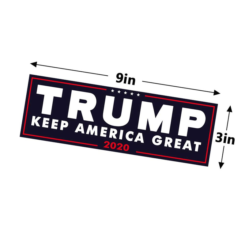  [AUSTRALIA] - SBB 3pcs President Donald Trump Keep America Great 2020 Election Patriotic Bumper Sticker Decal 9x3 Inch Car Auto Decal Conservative Republican (Blue)
