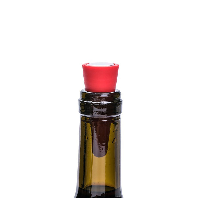  [AUSTRALIA] - OHMAXHO Wine Stoppers (Set of 5), Silicone Wine Bottle stopper and Beverage Bottle Stoppers, Red