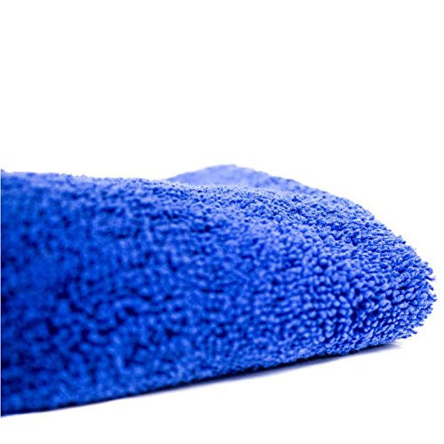  [AUSTRALIA] - Zwipes Auto 669 Large Premium Absorbent Microfiber Drying Towel, Pocketed Plush Lint-Free Cloth, Blue