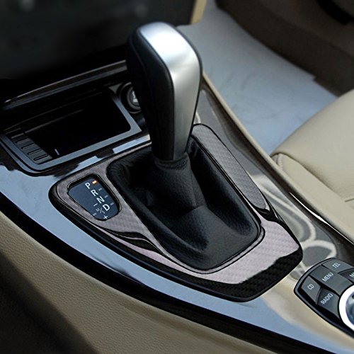 Soft Carbon Fiber Car Control Gear Box Shift Panel Frame Cover Sticker for BMW E90 3 Series 2005-2012 318i 320i 325i 330i 335i - LeoForward Australia